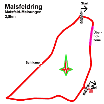 Streckenplan Malsfeldring