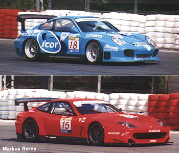 PSI-Porsche und Prodrive-Ferrari